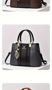 Fashionable texture and versatile large capacity printed letter handbag - Luxe Ladies Moda