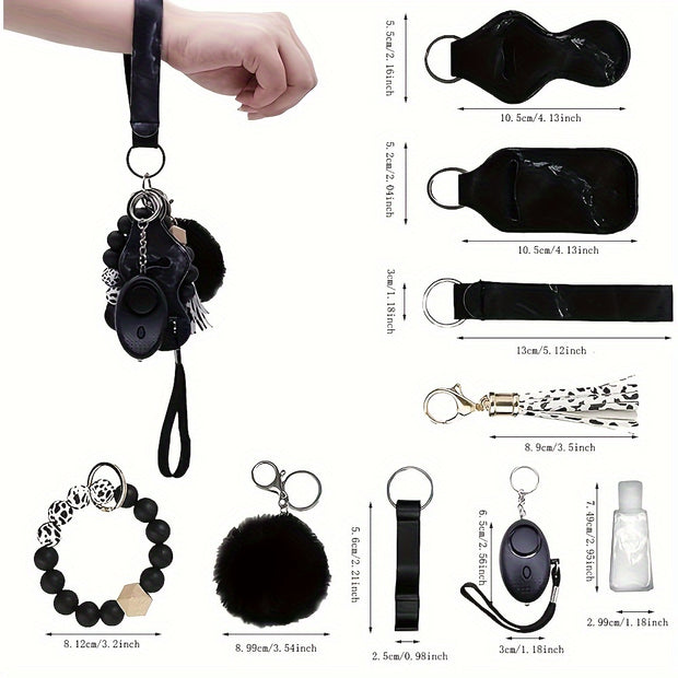 Keychains For Women Keychain Kit Bracelet Wristlet Keyring For Women Key Chains Key Ring With Personal Alarm - Luxe Ladies Moda
