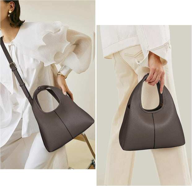 Crossbody Purse for Women Top-Handle Handbags Satchel Bag Leather Tote Bag Hobo Crossbody Purse Trendy Shoulder Bag - Luxe Ladies Moda