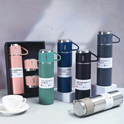 500ml Stainless Steel Insulated Water Cup Set - Premium, Leakproof & Portable Tumbler with 2 Lids for Travel, Outdoor Adventures & Driving - Keeps Drinks Hot or Cold - Luxe Ladies Moda