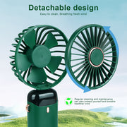Portable Handheld Fan – 5-Speed USB Rechargeable, 5000mAh Personal Pocket Fan with LED Display, Quiet for Office, Travel, Outdoor, Home - Luxe Ladies Moda