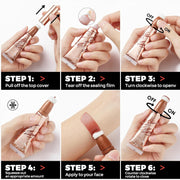 3 PCS Liquid Contour Stick,Moisturizing Highlighter,Blush and Bronzer,Silky Cream Contouring Pen with Soft Cushion Applicator,Long Lasting Face Illuminator Makeup,Bikini Beach