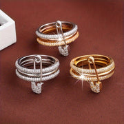 A Minimalist Ring for Women That Features a Detachable Design with Zirconia Inlays. - Luxe Ladies Moda