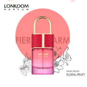 LONKOOM FIERY CHARM Women's EDP Perfume, 1.69oz/50ml, Long-Lasting Floral Fruity Scent with Strawberry Jasmine Lily Woody Notes, Refreshing Fragrance Ideal for Halloween/Christmas Gifts & Dates - Luxe Ladies Moda