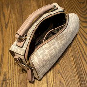 Designer Print Crossbody Bag, Women's Versatile Shoulder Handbag, Elegant Top Handle Purse - Luxe Ladies Moda