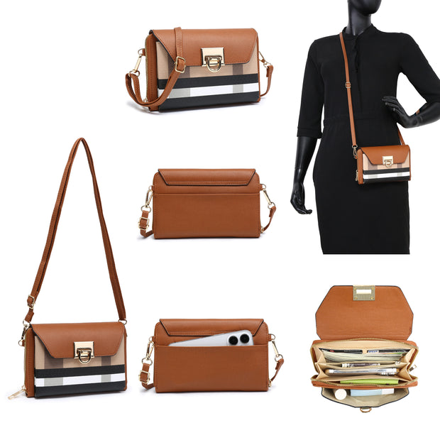 Tepilte Handbags for Women Fashion Teenage Girls Crossbody Bag Lightweight Plaid Pattern Shoulder Bag - Luxe Ladies Moda