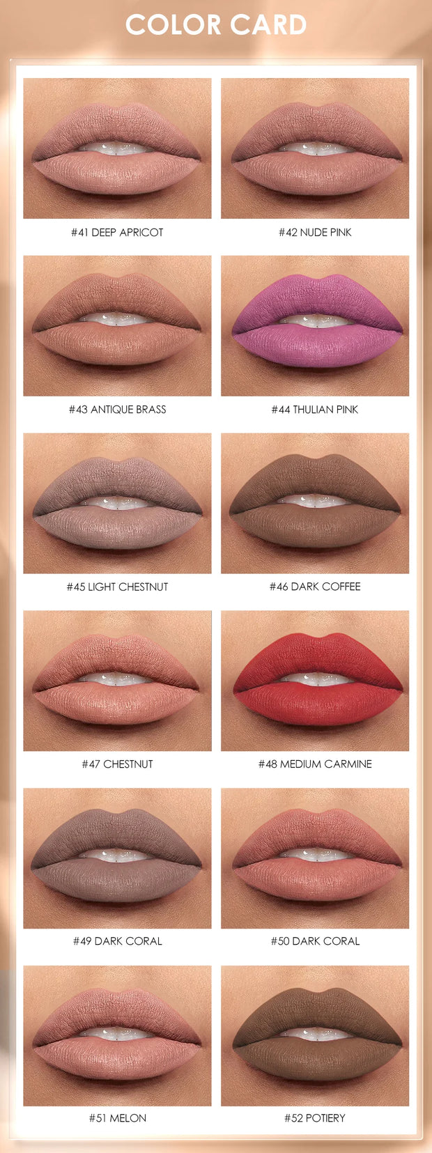 Luxe Liquid Lipgloss & Matte Lipstick – 37 Colors, Waterproof, Long-Lasting Lipstick Collection