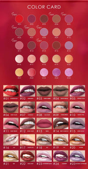 Luxe Liquid Lipgloss & Matte Lipstick – 37 Colors, Waterproof, Long-Lasting Lipstick Collection