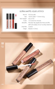 Luxe Liquid Lipgloss & Matte Lipstick – 37 Colors, Waterproof, Long-Lasting Lipstick Collection