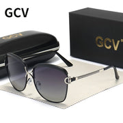 GCV Polarized Ladies Sunglasses Women Gradient Lens Round Sun Glasses Square Luxury Brand Oculos Lunette De Soleil Femme - Luxe Ladies Moda