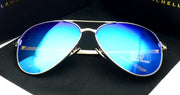 High Quality Pilot Sunglasses Women Polarized UV400 Sunglass Mirror Vintage Sun Glasses 2020 Sunglasses Woman okulary With Box - Luxe Ladies Moda