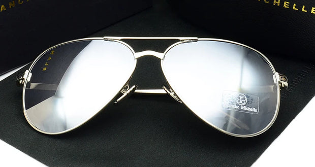 High Quality Pilot Sunglasses Women Polarized UV400 Sunglass Mirror Vintage Sun Glasses 2020 Sunglasses Woman okulary With Box - Luxe Ladies Moda