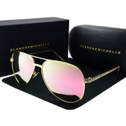High Quality Pilot Sunglasses Women Polarized UV400 Sunglass Mirror Vintage Sun Glasses 2020 Sunglasses Woman okulary With Box - Luxe Ladies Moda