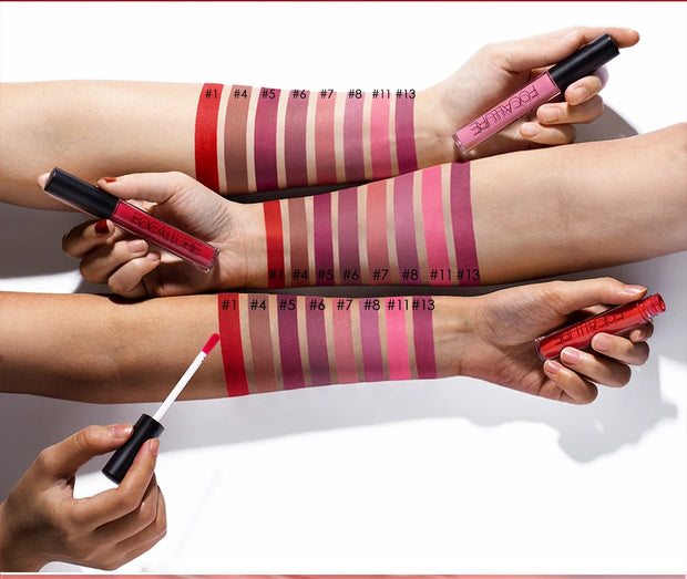 Luxe Liquid Lipgloss & Matte Lipstick – 37 Colors, Waterproof, Long-Lasting Lipstick Collection