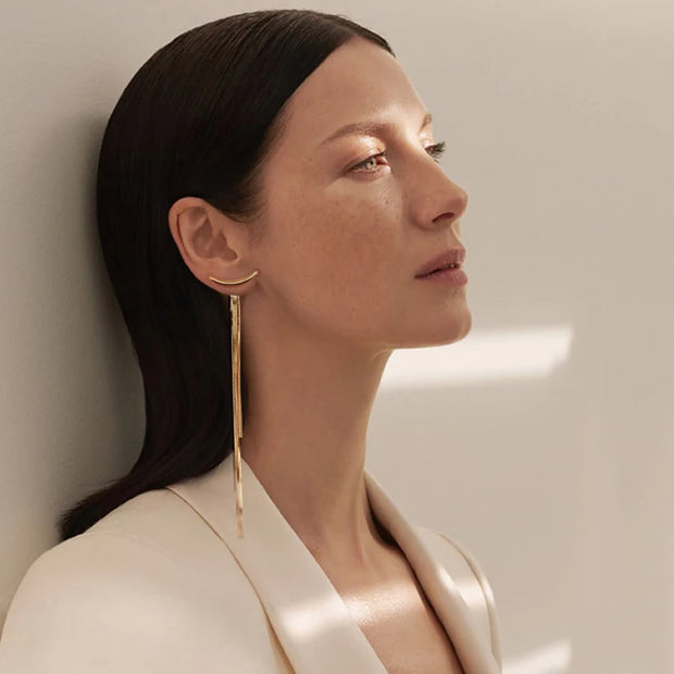 New Luxury Brand Long Tassel Drop Earrings for Women D Letter Crystal Snake Chain Fashion Jewelry Free Shipping No Minimum Order - Luxe Ladies Moda