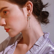 New Luxury Brand Long Tassel Drop Earrings for Women D Letter Crystal Snake Chain Fashion Jewelry Free Shipping No Minimum Order - Luxe Ladies Moda