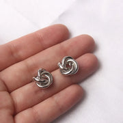 Tiny Metal Stud Earrings for Women Gold Color Twist Round Earrings Small Unusual Earrings boucles d'oreilles Fashion Jewelry - Luxe Ladies Moda