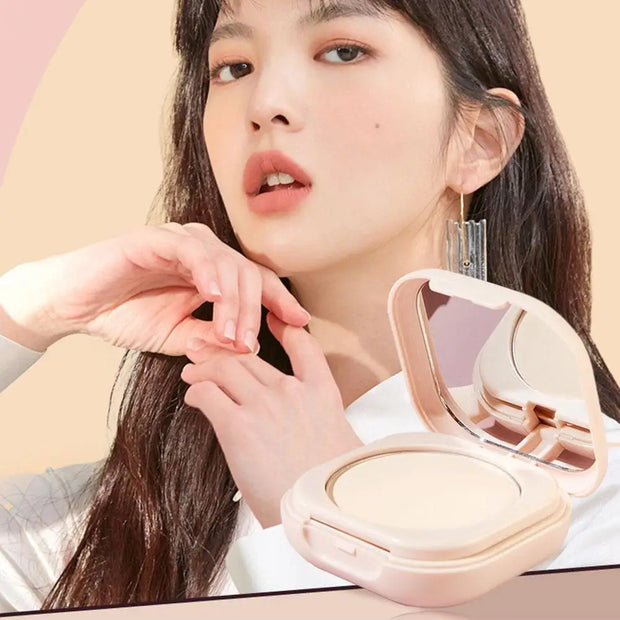 Korean Loose Powder Full Brightening Concealer Mineral Face Foundation Cosmetics Lasting Makeup Powder Compact Powder Pressed - Luxe Ladies Moda