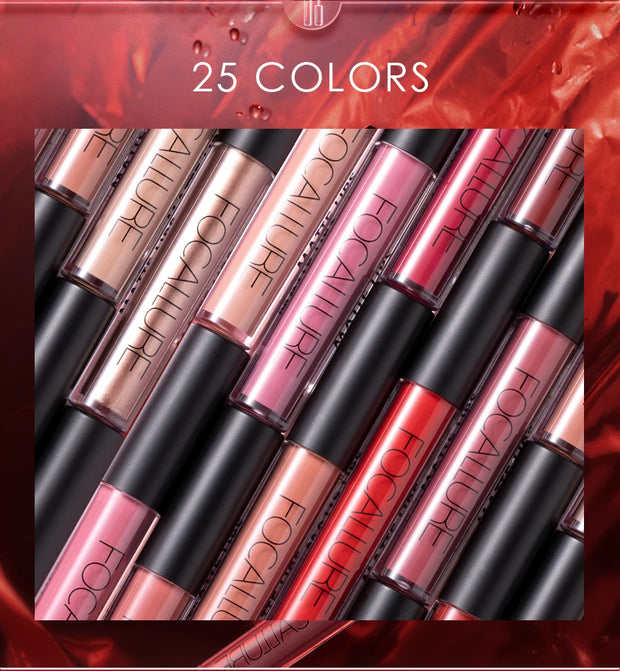 Luxe Liquid Lipgloss & Matte Lipstick – 37 Colors, Waterproof, Long-Lasting Lipstick Collection