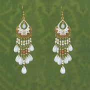 Bohemian Colorful Feather Earrings, Beaded Tassel Dangle Earrings For Women - Luxe Ladies Moda