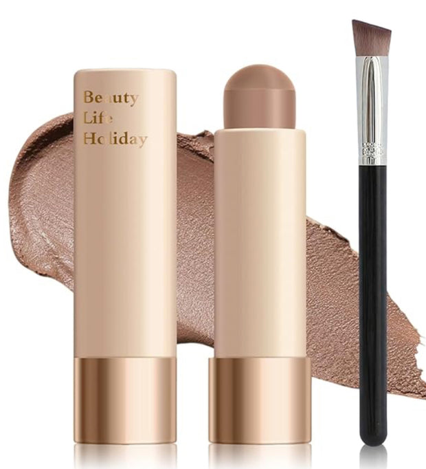 Cool Toned Contour Stick – Smooth Cream Bronzer, Gray Brown