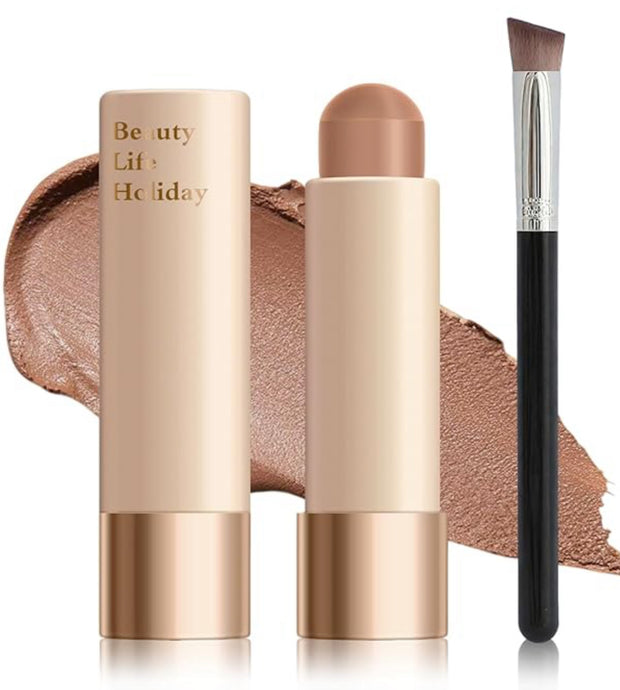 Cool Toned Contour Stick – Smooth Cream Bronzer, Gray Brown