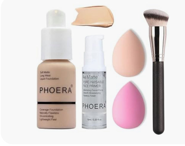 5PCS Color Changing Foundation Set – Full Coverage Makeup