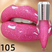 8-Color Glitter Shimmer Lip Gloss | Moisturizing Diamond Liquid Lipstick for Plump, Shiny Lips