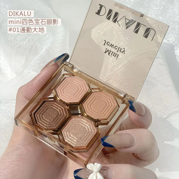 Eye Shadow Palette Mini Makeup Cosmetics Travel Size Cute Glitter Nude Eyeshadows Women Cheap Korean Glitters for the Eyes Gift - Luxe Ladies Moda