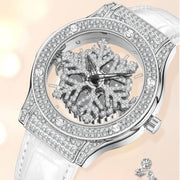 Snowflake Dial Leather Watch - Luxe Ladies Moda