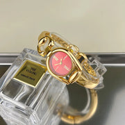 1piece gold women's horseshoe case Simple color dial Metal alloy strap Stylish quartz watch suitable for everyday wear - Luxe Ladies Moda