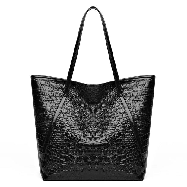 Simple And Versatile Crocodile Print Tote Bag, Large CapacityFashion Hand Bill Shoulder Women's Bag - Luxe Ladies Moda