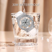 Snowflake Dial Leather Watch - Luxe Ladies Moda