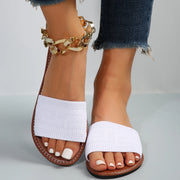 Women Slippers Summer Luxury Fashion Flat Sandals Brown Designer Open Toe Non-Slip Outdoor Beach Slippers Slides Women - Luxe Ladies Moda