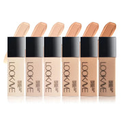 LOOKAVE Liquid Foundation Long Lasting Full Coverage Natural Matte Liquid Foundation Moisturizing Concealer CC Cream Base Makeup - Luxe Ladies Moda