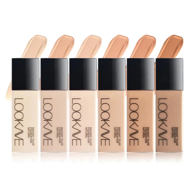 LOOKAVE Liquid Foundation Long Lasting Full Coverage Natural Matte Liquid Foundation Moisturizing Concealer CC Cream Base Makeup - Luxe Ladies Moda