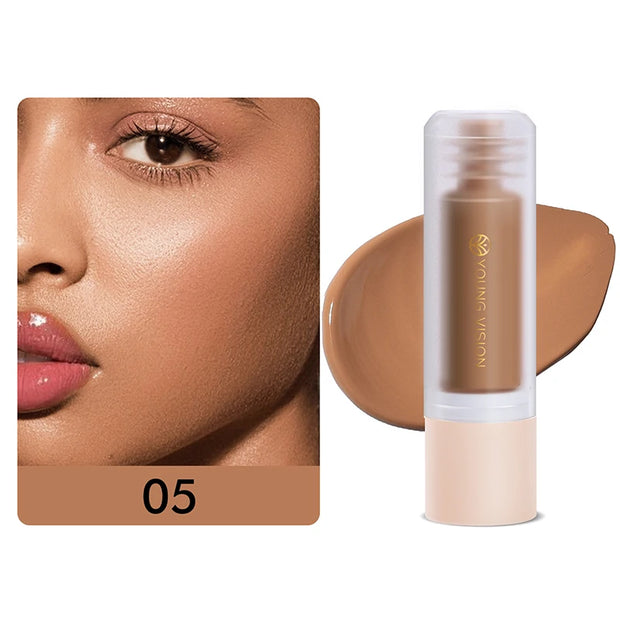 Bottom Press Liquid Foundation High Coverage Makeup Base Matte Oil Control Lasting Waterproof Concealer Korean Makeup BB Cream - Luxe Ladies Moda