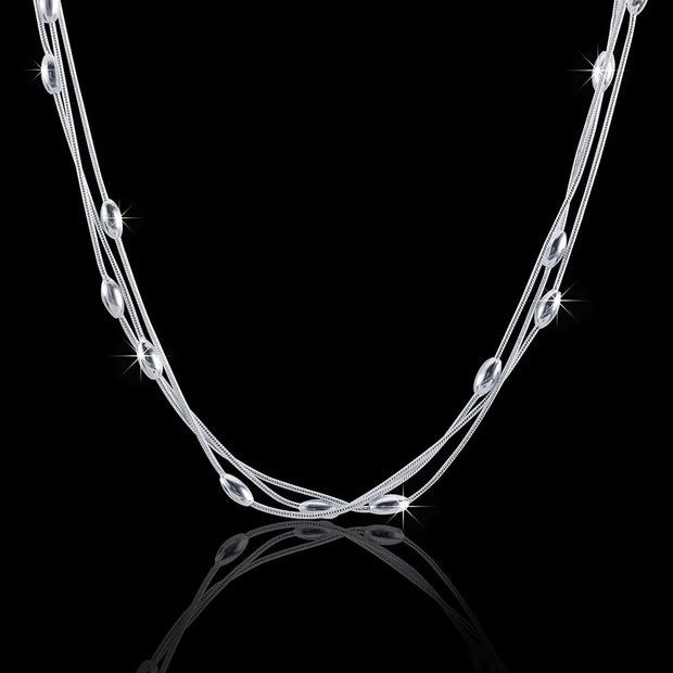 925 sterling silver Charms beads Necklace for women luxury fashion party wedding accessories Jewelry Christmas gifts - Luxe Ladies Moda