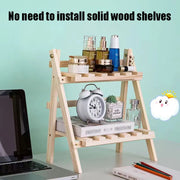 Office minimalist desktop storage rack dormitory desk storage and organization rack double-layer wooden table top storage rack - Luxe Ladies Moda