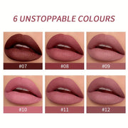 Matte Lipgloss&lip Liner Set 12 Colors Waterproof Luquid Lipstick High Pigmented Long Lasting Waterproof Lips Makeup - Luxe Ladies Moda