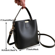 Women PU Leather Handbag Casual Tote Bag Lady Messenger Shoulder Bag Brand Design Female Totes Bolsa Black - Luxe Ladies Moda