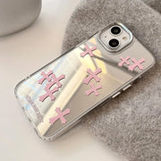 Luxury Pink Jesus Christ Cross Mirror Face Phone Case For iPhone 15 14 13 12 11 Pro Max Hard Acrylic Makeup Mirror iPhone Cases - Luxe Ladies Moda