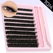 Eyelash Clusters Kit DIY Lash Extension Kit Lash Bond And Seal And Eyelash Tweezers With Waterproof Strong Hold - Luxe Ladies Moda