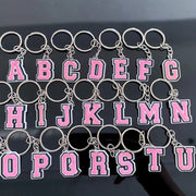 Cute Cartoon Pink Alphabet Keychains | A-Z Letter Keyrings for Personalized Style" - Luxe Ladies Moda