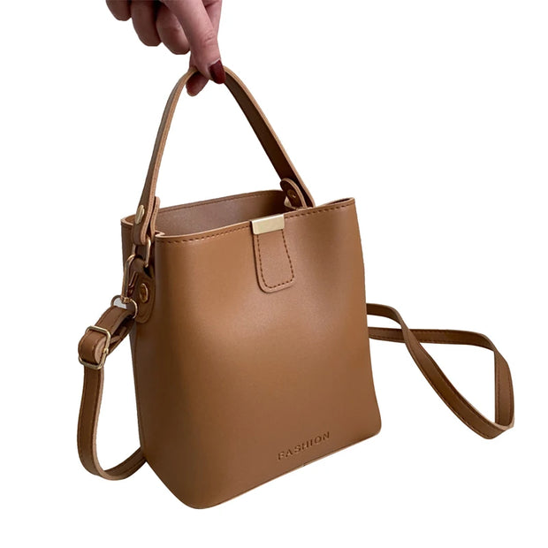 Women PU Leather Handbag Casual Tote Bag Lady Messenger Shoulder Bag Brand Design Female Totes Bolsa Black - Luxe Ladies Moda