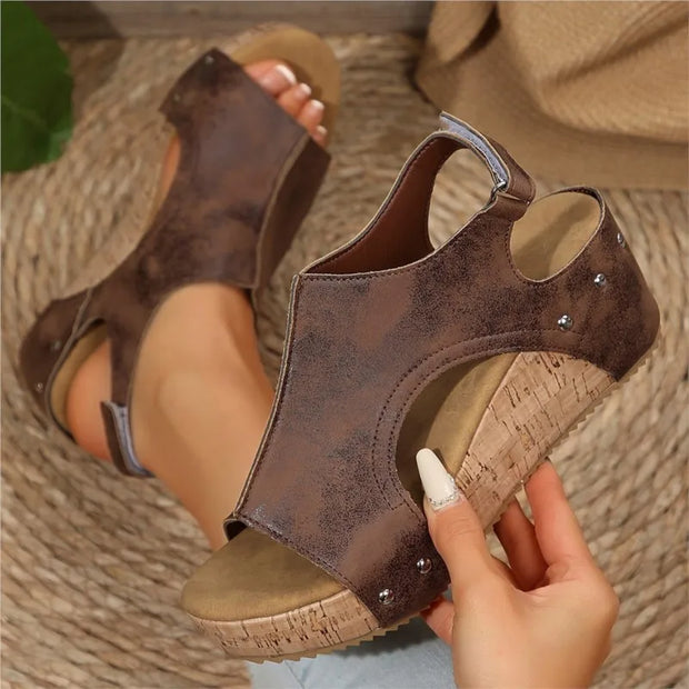 Sandals Shoes Women Summer Soft Women Shoe Slides Women's Sandals Wedge Shoes Woman Platform Heels Slippers Women Footwear - Luxe Ladies Moda