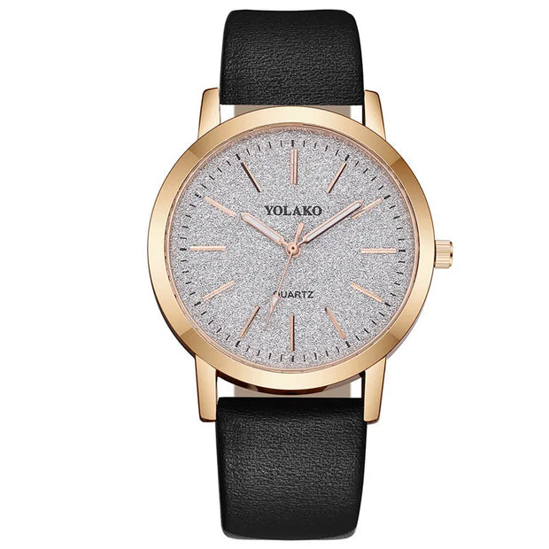 New Simple Women Watches Luxury Design Leather Watch Ladies Quartz Wristwatch Womens Small Round Dial Clock Reloj Mujer - Luxe Ladies Moda