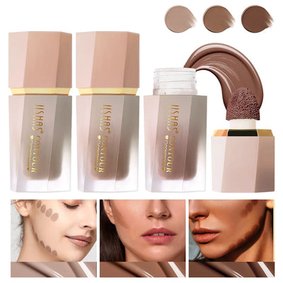 3 Color Sponge Head Concealer Long-lasting Moisturizing Foundation Dark Circles Freckles Acne Liquid Concealer Makeup - Luxe Ladies Moda