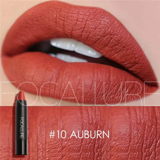 Matte Lipstick 19 Colors Waterproof Matte Lipsticks Soft Texture Lip Stick Cosmetic Sext Red Nude Lip Makeup Batom