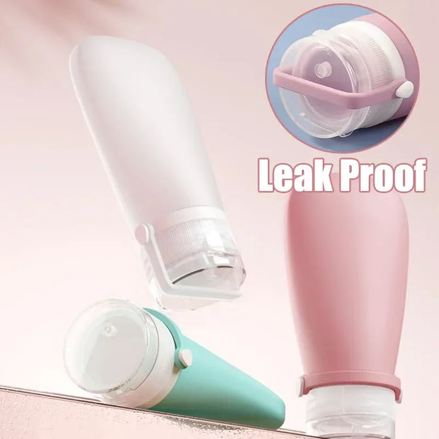 Soft Silicone Travel Bottles – 30ml, 60ml, 90ml Empty Containers for Shampoo, Lotion & Shower Gel - Luxe Ladies Moda